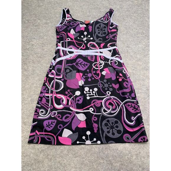 SkunkFunk Size 3 M(8-10)  Women Dominika Purple Geometric Sheath Dress Sleeveles - Picture 1 of 6